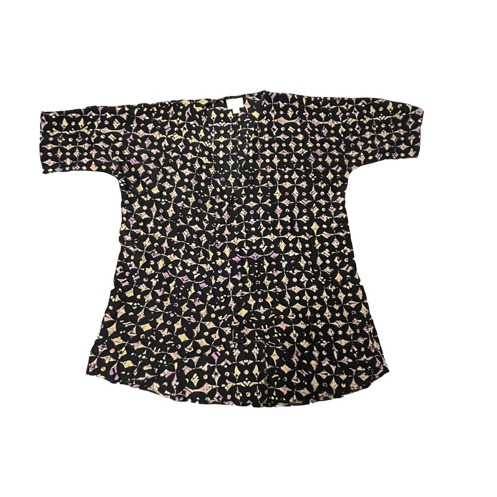 LulaRoe Bianka Kids Kimono Cover Size 3‎ (10-12) Girls Black Purple Yellow NWT